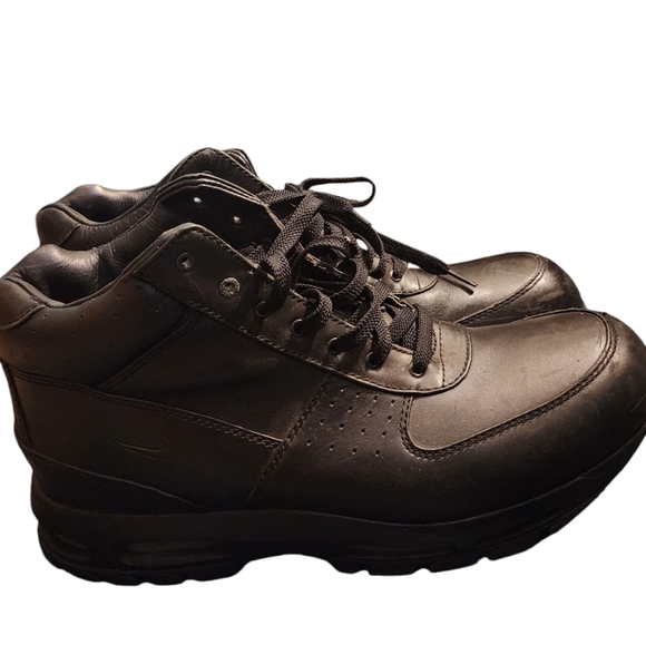 Nike Triple Black Air Max ACG Goadme Leather Shoe-Boots - Size 14 - Picture 5 of 8
